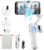 hohem iSteady V3 Gimbal Stabilizer for iPhone, Phone Gimbal with Magnetic AI Tracker, Built-in Extension Rod, Tripod, Fill Light, Phone Stabilizer for Video Recording, YouTube, White