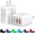 40W USB C Charger Block, 2-Pack 4-Port Type C Fast Charging Brick Dual PD&QC Wall Plug Adapter Compatible for iPhone13/14/15/16/17 Pro/Pro Max/iPad, Airpods, iwatch, Samsung Galaxy