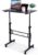 Standing Desk Adjustable Height, Mobile Stand Up Desks with Wheels Small Computer Desk Rolling Desk, Portable Laptop Desk Black Standing Table Sit Stand Home Office Desks 16″x31.5″ Height 27″-43.5″