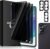 3+3 Pack for Samsung Galaxy S21 FE 5G Privacy Screen Protector & Phone Camera Lens Protector 9H Tempered Glass Cell Phone Protector Camera Case (Galaxy S21 FE Privacy)