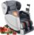 2025 Massage Chair Full Body, Zero Gravity Massage Chair with 10 Fix Rollers, Heating, Foot Massage, Auto Modes, Bluetooth Speaker, Touch Screen Controller (Light Gray)