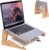 Wooden Laptop Stand Vertical Laptop for 13-18.6in Bamboo Stand for Desk,Laptop Stand Compatible with MacBook Air Pro/Dell XPS/Surface pro/HP/Pixelbook/Lenovo,More Laptops
