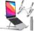 ivoler Laptop Stand, Laptop Holder Riser Computer Tablet Stand, 6 Angles Adjustable Aluminum Ergonomic Foldable Portable Desktop Holder Compatible with 10-15.6” MacBook,iPad, HP, Dell, Lenovo Silver