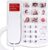 Uvital Big Button Phone for Seniors, Corded Landline Phone with 9 One-Touch Dialing Big Buttons, Hands-Free Calling, Loud Ringer, Easy to Use for Visually Impaired Telephone for Seniors