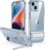 ESR for iPhone 14 Case, iPhone 13 Case with Stand, 3 Stand Modes, Military-Grade Drop Protection, Supports Wireless Charging, Slim Back Cover with Patented Kickstand for iPhone 14/13 Case, Clear