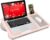 LAPGEAR Home Office Lap Desk with Device Ledge, Mouse Pad, and Phone Holder – Pink – Fits up to 15.6 Inch Laptops – Style No. 91584
