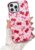 Compatible with iPhone 15 Pro Max Case, Cute Pink Cherry Bow Pattern with Shockproof Slim Soft TPU and Hard PC Protective Cover for Women Designed for iPhone 15 Pro Max Case, Glossy
