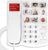 Uvital Big Button Phone for Seniors, Corded Landline Phone with 9 One-Touch Dialing Big Buttons, Hands-Free Calling, Loud Ringer, Easy to Use for Visually Impaired Telephone for Seniors