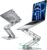 MAGIC JOHN Triple-Fold Laptop Stand for Desk with 360 Rotating Base, Adjustable Laptop Riser, Portable Laptop Holder, Ergonomic Computer Notebook Stand for MacBook, Dell, HP Up to 17.3” Laptops