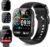 Smart Watch for Men Women Android & iPhone, 1.85″ HD Touchscreen Smartwatch with Answer/Make Calls, 110+ Sports Modes IP68 Fitness Tracker, Fitness Watch with Sleep/Step/Heart Rate Monitor,Dark Black