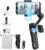 hohem iSteady V3 Gimbal Stabilizer for iPhone, 3-Axis Phone Gimbal, Magnetic AI Tracker, Built-in Extendable Rod & Tripod, Detachable Remote Control, Stabilizer for Travel, Vlog, TikTok, Black