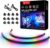 NEON Addressable RGB PC LED Strip, 2×15.7inch WS2812 RGB Rainbow Magnetic ARGB Strip for 5V 3-pin Aura SYNC, Gigabyte RGB Fusion, MSI Mystic Light Sync, with 12pcs Strong Magnetic Brackets