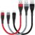 USB C Cable Short [1ft 3 Pack], USB Type C Charger Braided Fast Charging Cord Compatible with Samsung Galaxy A20 A51, S10+ S9 S8 Plus, LG G6, MacBook Air iPad Pro, Pixel 2 XL and Power Bank