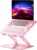 Urmust Adjustable Laptop Stand for Desk Aluminum Computer Stand for Laptop Riser Holder Notebook Stand Compatible with MacBook Air Pro Ultrabook All Laptops 11-17 inch (Rose Gold)