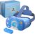 DESTEK VR Headset for Kids – Gift Box Educational & Game Eye Protect Phone Virtual Reality Family Friendly Adventure HD Explore Wildlife with VR Headset for Phone 4.7-7.2in Screen