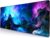 Gaming Mouse Pad, Large Non-Slip Rubber Base Mousepad, Keyboard Mouse Mat, Desk Pad with Stitched Edges, 31.5×11.8inch, Dazzling Galaxy