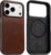 KORDIZ Impact Leather Case for iPhone 17 Pro – Full-Grain Leather MagSafe Case with Camera Control Button – 360° Shockproof Bumper – Rugged Patina-Ready Protection – Slim Grip Cover (Dark Brown)