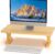 Bamboo Monitor Stand Riser for Desk, Height Adjustable Computer Riser & Laptop Stand, Ergonomic Desktop Organizer Shelf W/ Underneath Storage, Sturdy 100 lbs Capacity for Printer/TV/Home Office