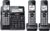 Panasonic Cordless Phone with Advanced Call Block, Link2Cell Bluetooth, One-Ring Scam Alert, and 2-Way Recording, Phone with Answering Machine, 3 Handsets – KX-TGF973B (Black/Silver Trim)