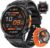 Military Smart Watches for Men GPS, 1.56″ AMOLED Screen Bluetooth Call, Smartwatch for Android Phones and iPhone, 100+ Sport Modes, 3ATM Waterproof Smart Watch with Compass(Black & Orange)