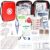 Travel-First Aid-Kit Car-Home 300PCS Survival-Kit Outdoor-Adventure – Small Portable Red Emergency Essential Sets Office Hiking Camping Business Public Must Have First Aid Gear Equipment 1st Aid