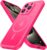 ImpactStrong Magnetic Guard Designed for iPhone 15 Pro Max Case [Camera Protection] [Military Grade Drop Tested] [Compatible with MagSafe] Slim Translucent Matte Phone Case (6.7″) – Hot Pink