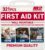 M2 BASICS Premium 321 Piece First Aid Kit, All Purpose Kit with Hard Case for Home, Car, Business, School, Office & Vehicle