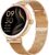 TOOBUR Smart Watch for Women with Two Bands, Fitness Tracker Watch, Heart Rate Monitor, Step Counter, Android & iOS Phones Compatible, Answer/Make Calls, HD Touchscreen, IP68 Waterproof, Rose Gold