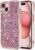 Lafunda for iPhone 15 Case Glitter, Luxury Shiny Bling Sparkly Phone Cover with Crystal Diamonds Rhinestone for Women Girls Soft TPU Slim Shockproof Protective Phone Case for iPhone 15 6.1″, Pink