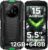 DOOGEE Fire 3 Android 15 Rugged Phone Unlocked,8350mAh Battery,12GB+64GB/2TB,Octa Core Rugged Smartphone,5.5″ IPS HD+ Display,13MP+8MP,IP68 Waterproof Cell Phone,Face Unlock,NFC/T-Mobile