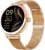TOOBUR Smart Watch for Women with Two Bands, 40mm HD Smartwatch, Compatible with Android & iOS, Answer/Make Calls, Fitness Watch with Step/Sleep/HR Tracker, IP68, Stylish Gift, Rose Gold