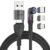 Statik 360 Pro Magnetic Charging Cable – Type C Charger Fast Charging 3 in 1 USB C to USB C Cable, Micro USB & iProduct Tips, USB A Adapter, Fits All Devices – 100W Fast Charger, Black 3FT/1M