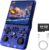 R36MAX Retro Gaming Console, Retro Handheld Games Console with 64GB TF Card, Portable Hand Held Open Source Linux System, 4.0 inch IPS HD Screen Video Game Consoles, 4000mAh Battery (Blue)