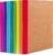 feela 16 Pack Composition Notebooks Bulk, Kraft Cover Lined Blank College Ruled Composition Travel Journals with Rainbow Spines For Women Students Business, 60 Pages, 8.3”x 5.5”, A5, 8 Colors