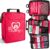 First Aid Kit, Trauma First Aid Kits with Labelled Compartments Molle System, Professional Emergency Kits for Home, Office, Car, Outdoor, Hiking, Travel, Camping