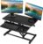 TechOrbits Standing Desk Converter – 32 Inch Adjustable Sit to Stand Up Workstation, Particle Board, Dual Monitor Desktop Riser with Keyboard Tray, for Home Office Laptop, Black 32″