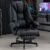 Big and Tall Office Chair 400lbs Heavy Duty Gaming Chair with Foot Rest & Lumbar Support, Ergonomic Wide Comfy Seated Cushion for for Gaming Room,Office Room, Black