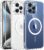 FNTCASE for iPhone 15 Pro-Max Case: Clear Magnetic Phone Cases with Screen Protector Compatible with Magsafe Slim Anti Yellowing Rugged Shockproof Protective Transparent Cell Cover (A-Clear)