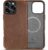 Belemay Compatible with iPhone 16 Pro Leather Case, Compatible with Magsafe, Premium Crazy Horse Leather [Vintage Aesthetic] Comfort Grip, Metal Buttons & Camera Bump Frame, (6.3″) Classic Brown