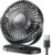 SWEETFULL USB Desk Fan Small Quiet – 3 Speeds Mini Personal Portable Fan 360° Rotation Adjustable, 5.5 Inch Office Table Cooling Gadgets on Desktop (Black)