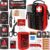 Survival First Aid Kit with Israeli Bandage, Chest Seal, Tourniquet, Splint, Tactical Military Combat Molle IFAK for Wound Care, Bleeding Control, Trauma Hemorrhage and More (Red)