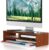 Monitor Stand Riser with Storage, 2 Tier Desk Organizer & Desktop Wood Shelf, Ergonomic Computer Stand for Laptop, PC & Printer, 16″ Small TV Riser with 50 lbs Weight Capacity, Walnut Brown